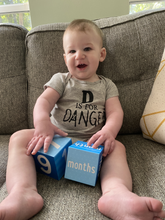 Load image into Gallery viewer, D is for Danger - Baby Onesie Peaches and Scream LLC