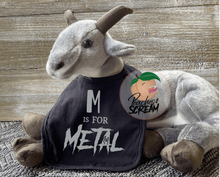 Load image into Gallery viewer, M is for Metal - Baby Bib AllDayShirts