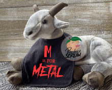 Load image into Gallery viewer, M is for Metal - Baby Bib AllDayShirts