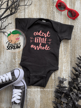 Load image into Gallery viewer, Cutest Little Asshole - Baby Onesie AllDayShirts