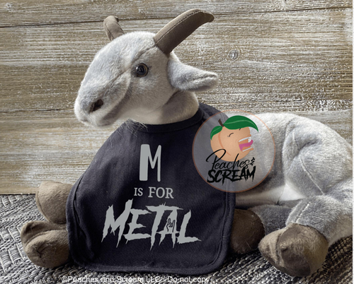 M is for Metal - Baby Bib AllDayShirts