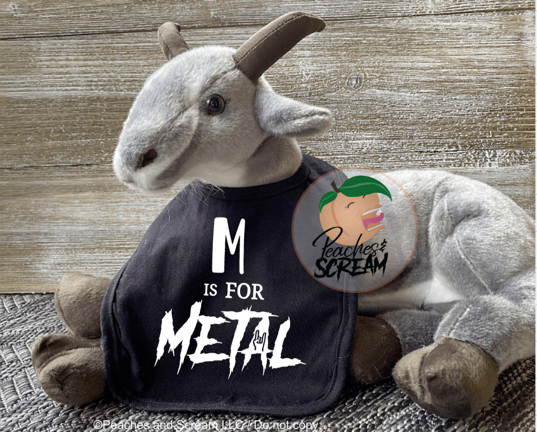 M is for Metal - Baby Bib AllDayShirts