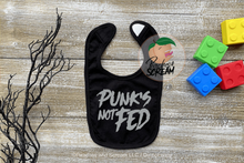 Load image into Gallery viewer, Punk&#39;s Not Fed - Baby Bib AllDayShirts
