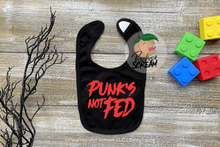 Load image into Gallery viewer, Punk&#39;s Not Fed - Baby Bib AllDayShirts
