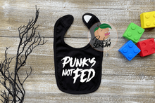 Load image into Gallery viewer, Punk&#39;s Not Fed - Baby Bib AllDayShirts
