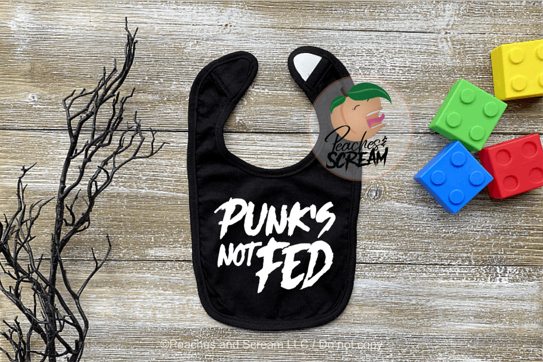 Punk's Not Fed - Baby Bib AllDayShirts